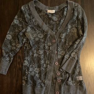 FREE WITH BUNDLE 🔥 - Lace cardigan, grey, size medium